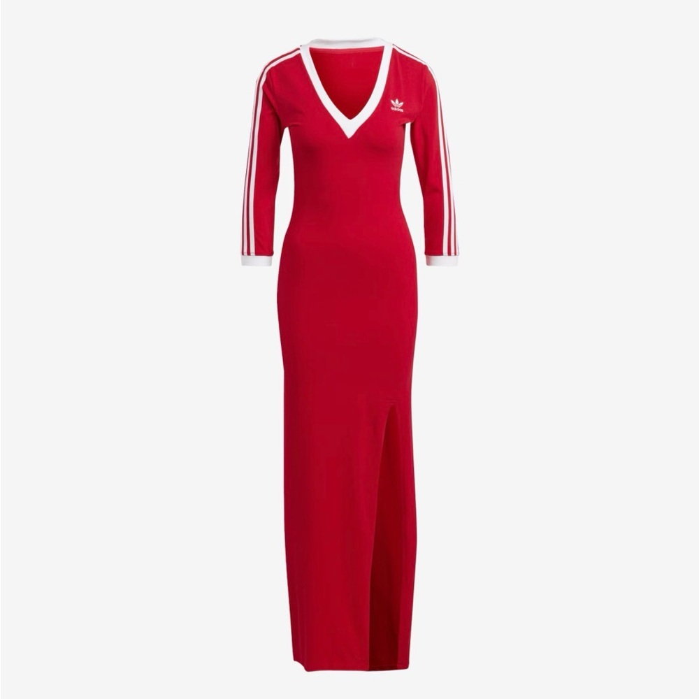 Adidas Long Sleeve Red Dress